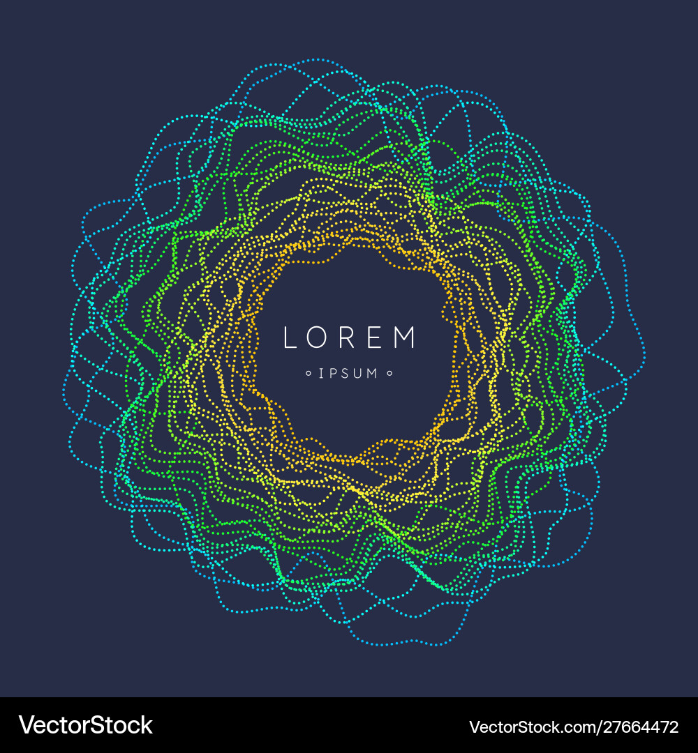 Dynamic Particle Waves Vector Image