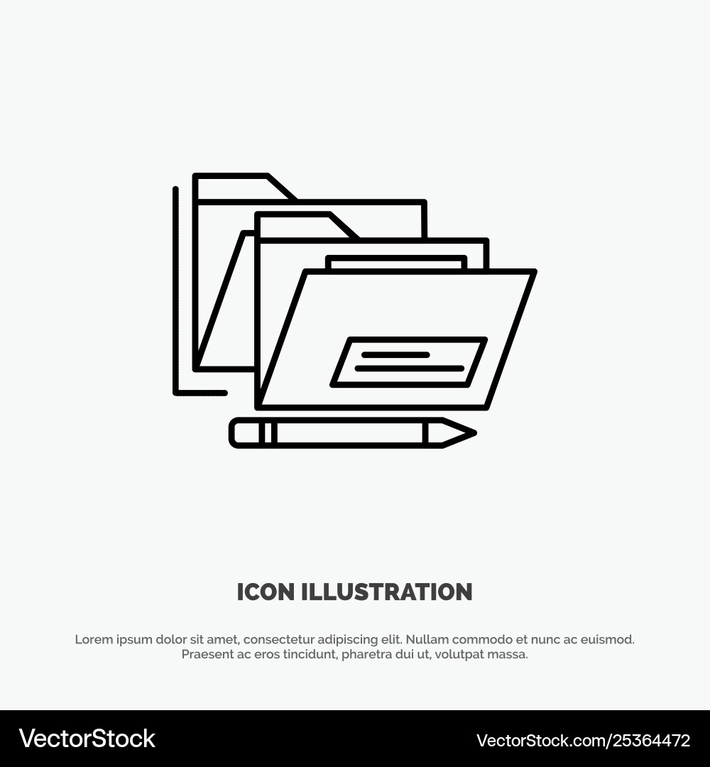 File folder date safe line icon File folder date safe line icon Vector Image