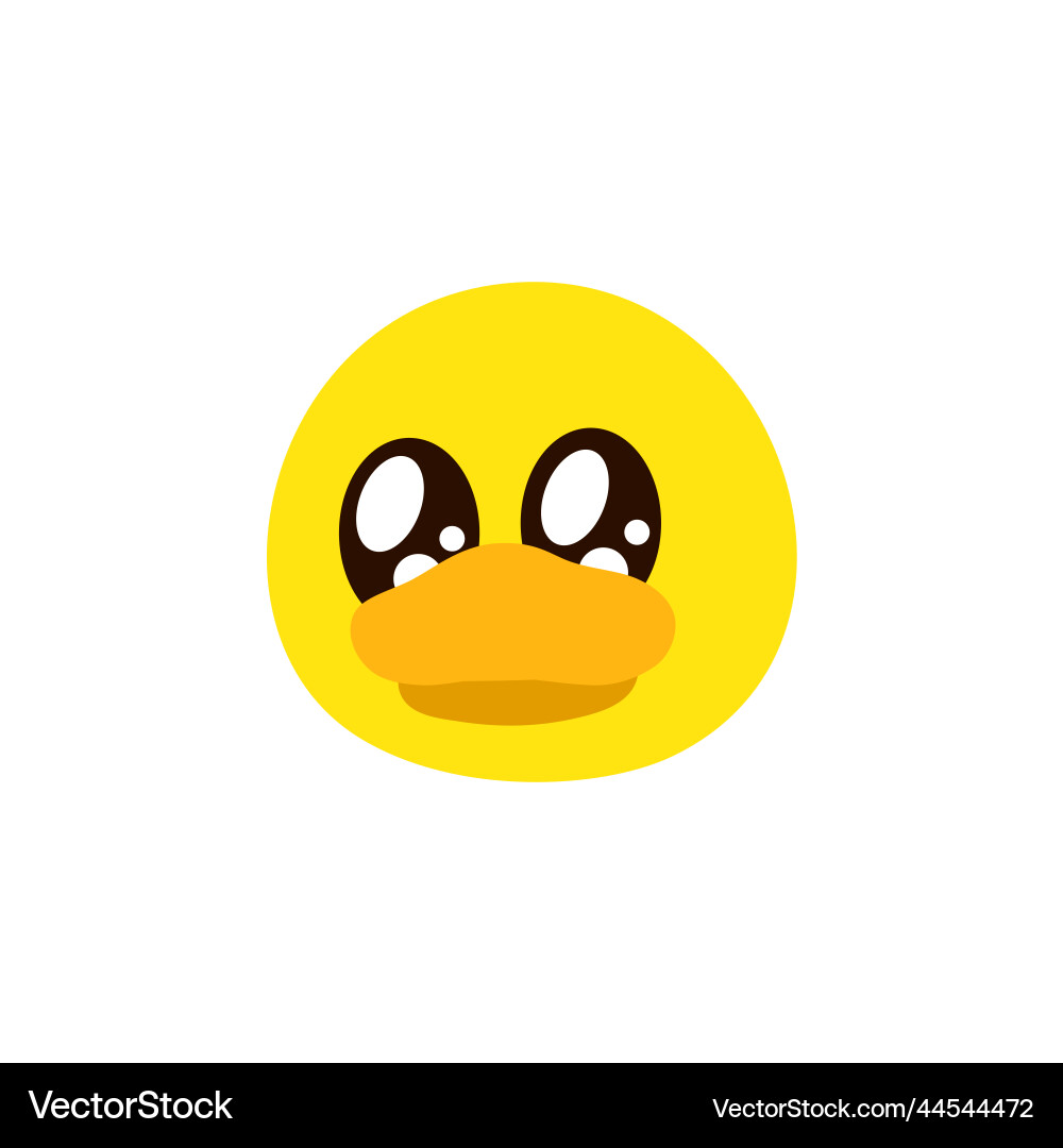Files of a drawing duck face with flat design Vector Image