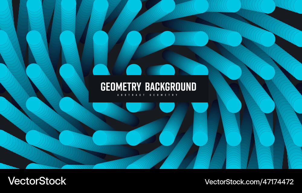 In dynamics abstract background with round blue Vector Image