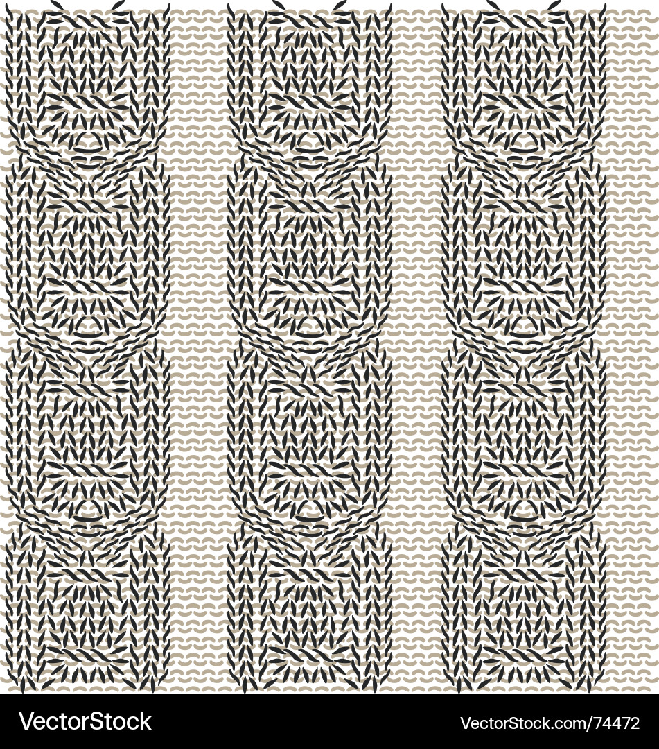 Knitting pattern vector image
