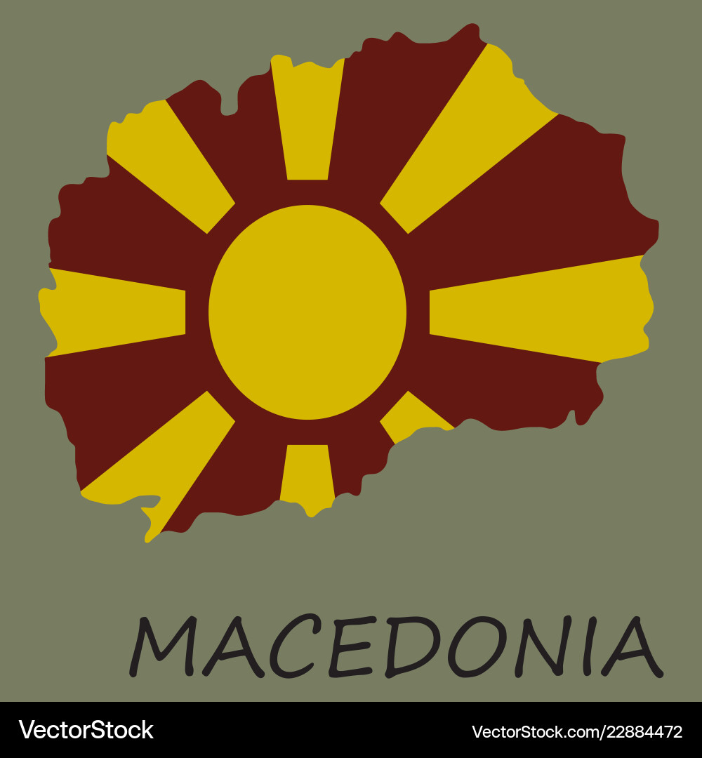 Map and flag of macedonia with color background Map and flag of macedonia with color background Vector Image