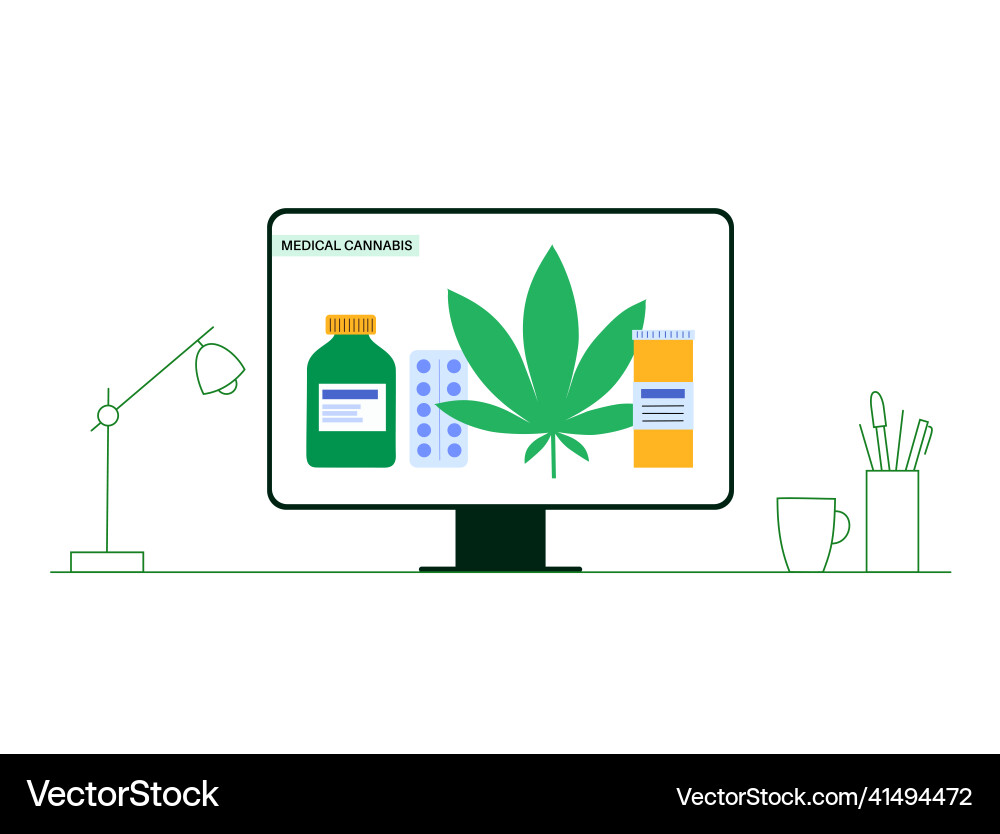 Medical cannabis store Medical cannabis store vector image