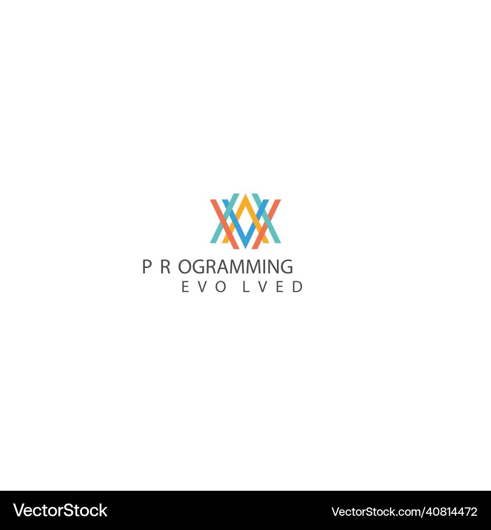 Modern flat colorful programming smart logo design Modern flat colorful programming smart logo design vector image