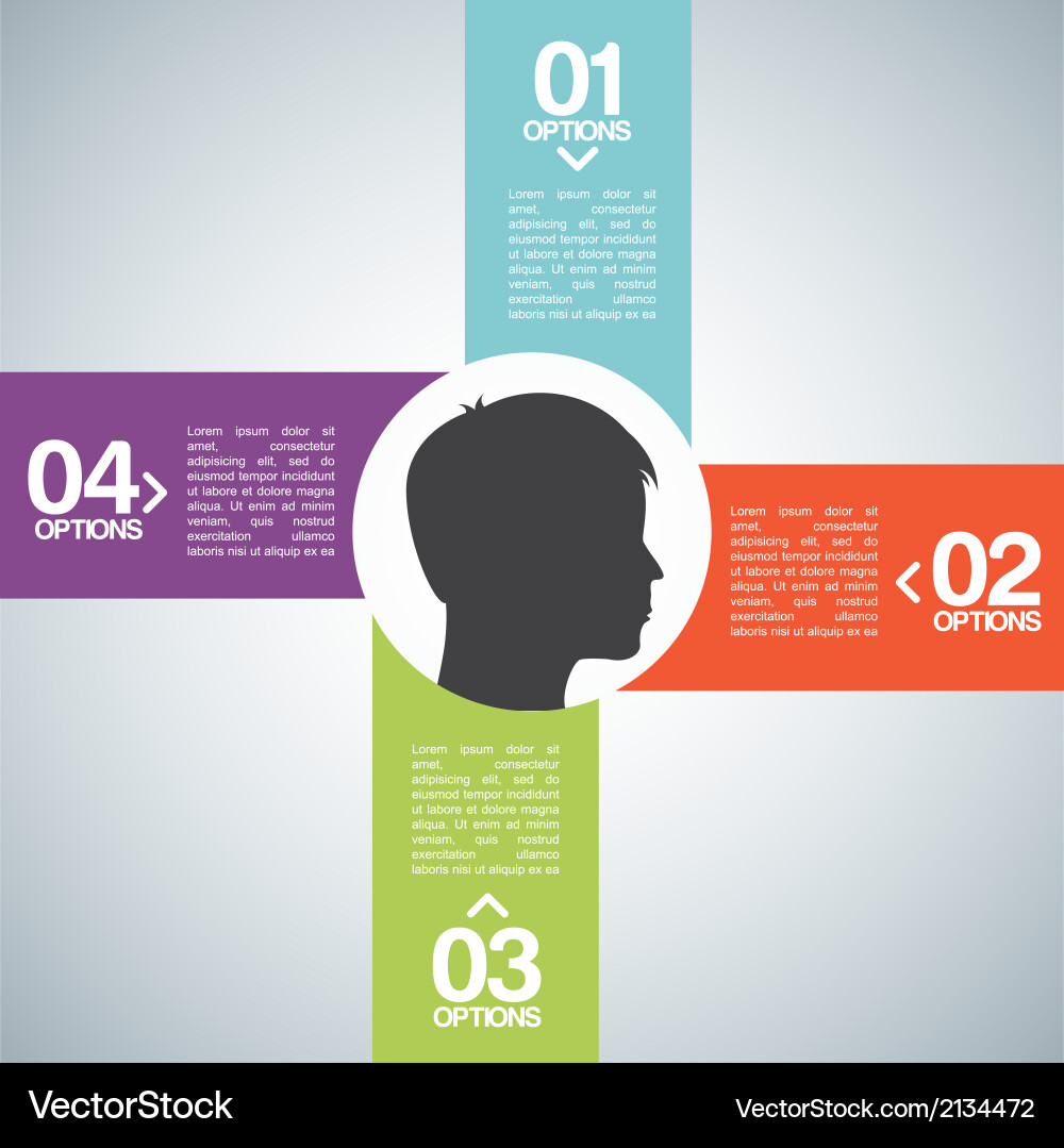 Options chart design over gray background Vector Image