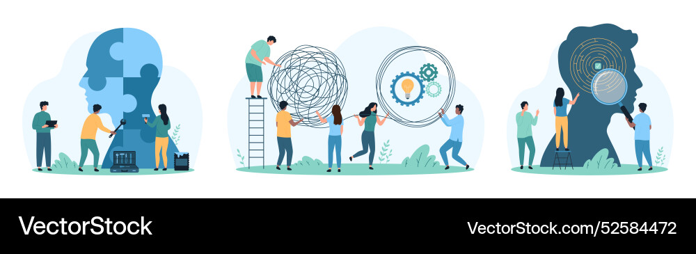 Process solving of complicated problem chaos Process solving of complicated problem chaos vector image