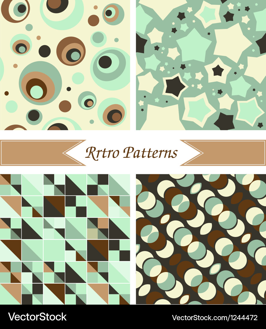 Retro patterns Vector Image