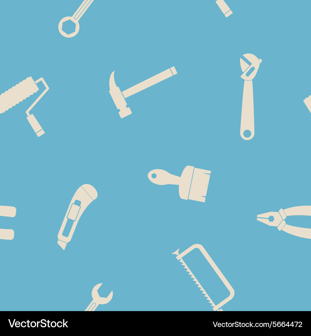 Seamless abstract background with handling tools Vector Image