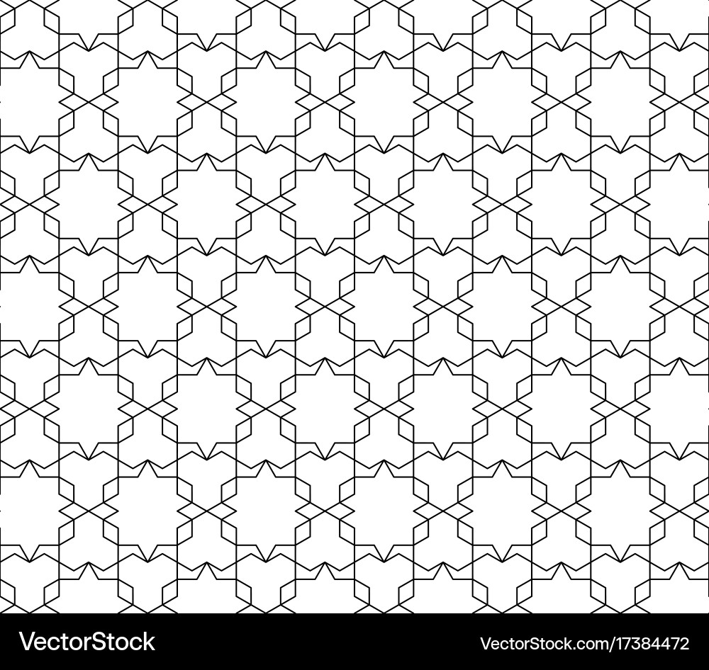 Seamless geometric pattern with editable vector image