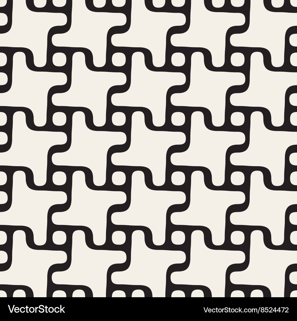Seamless rounded line swirl cross circle vector image