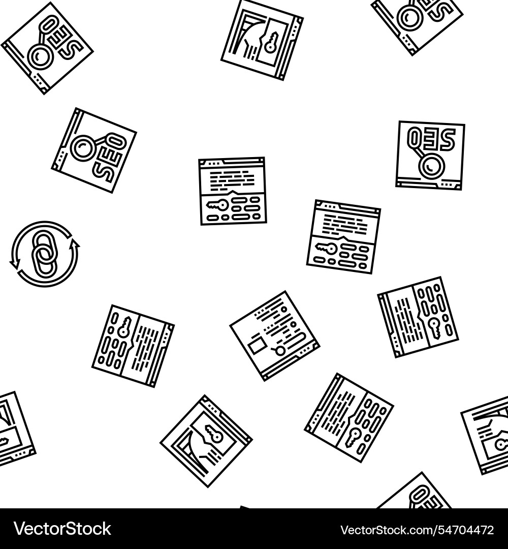 Seo optimize community seamless pattern Seo optimize community seamless pattern Vector Image