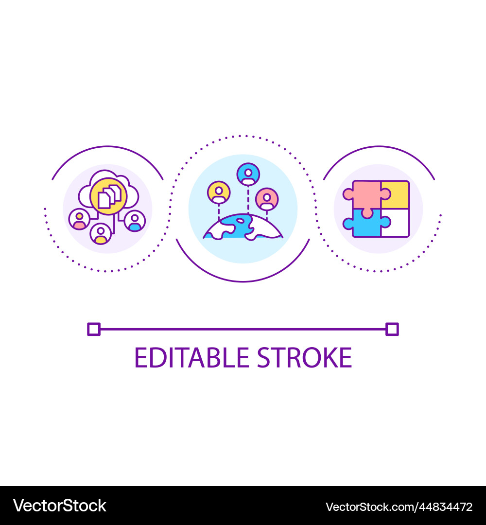 Sharing document loop concept icon Sharing document loop concept icon vector image