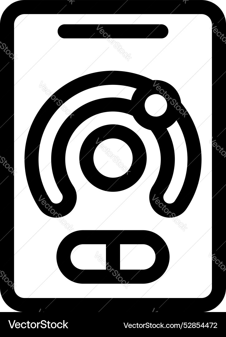 Smart home device controlling temperature Smart home device controlling temperature vector image