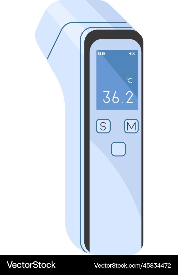 Thermometer showing temperature hand instrument Thermometer showing temperature hand instrument vector image