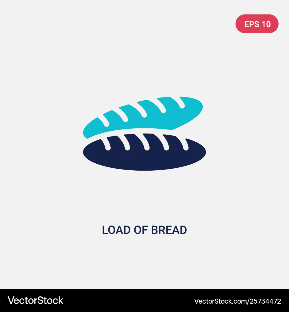 Two color load bread icon from bistro Two color load bread icon from bistro vector image