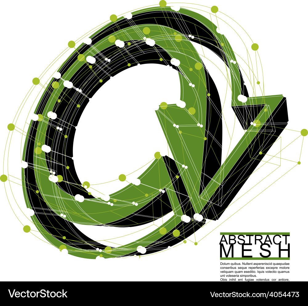 Abstract 3d mesh background conceptual Vector Image