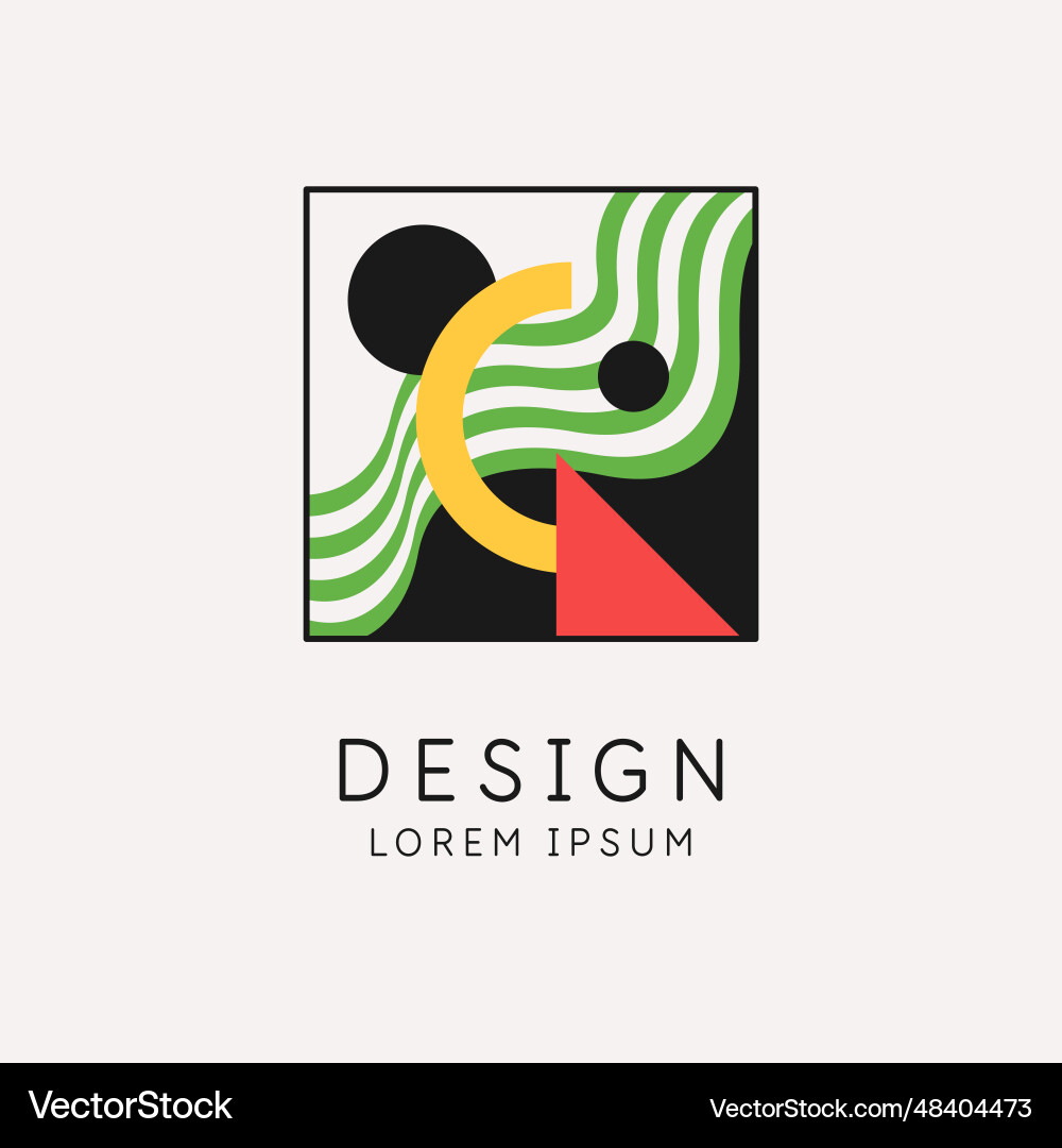 Abstract elements in modern style a template Abstract elements in modern style a template vector image