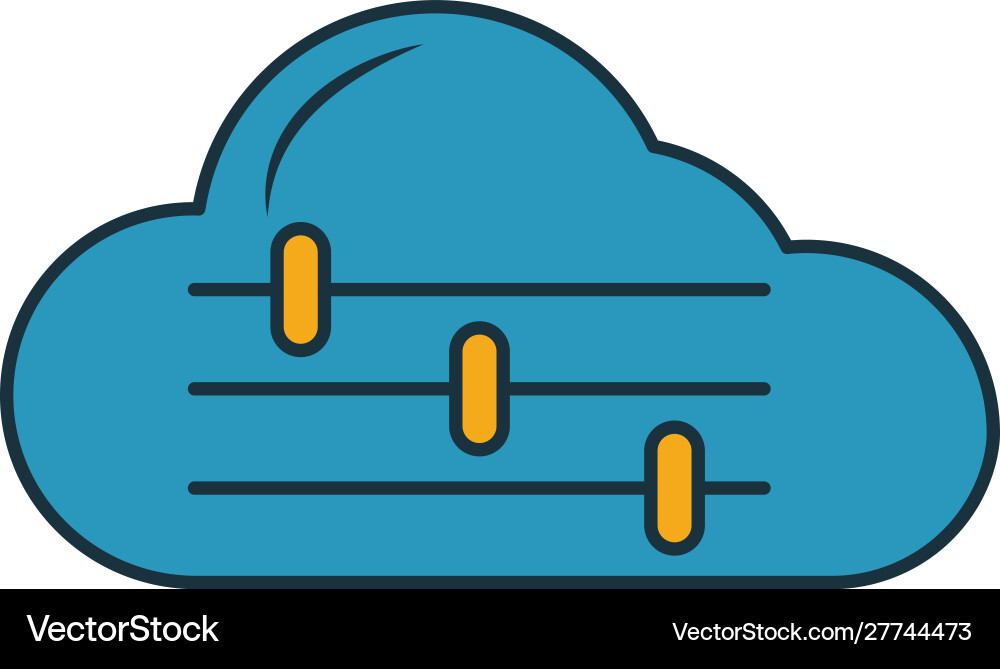 Cloud management icon simple element from web vector image