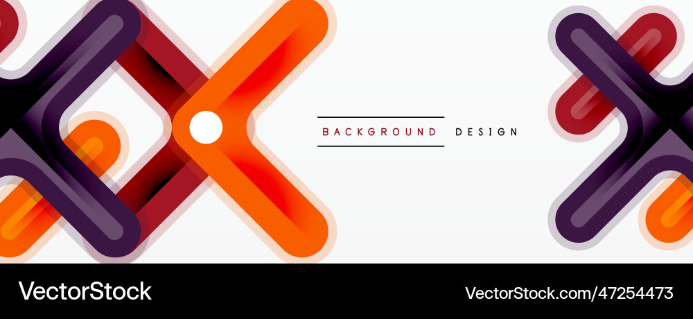 Cross line background minimal geometric template Vector Image