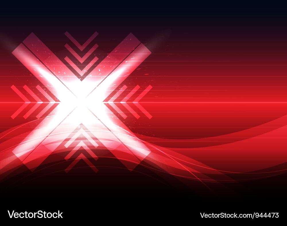Dynamic Cross Symbol - Red & Abstract vector image