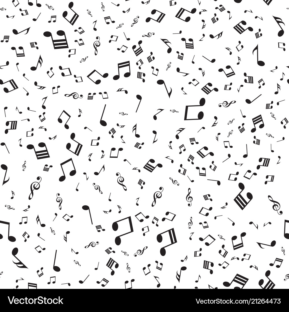 Falling Music Notes Pattern Vector Image