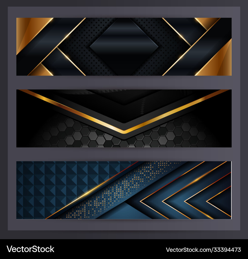 Horizontal banner set collection with various Horizontal banner set collection with various Vector Image