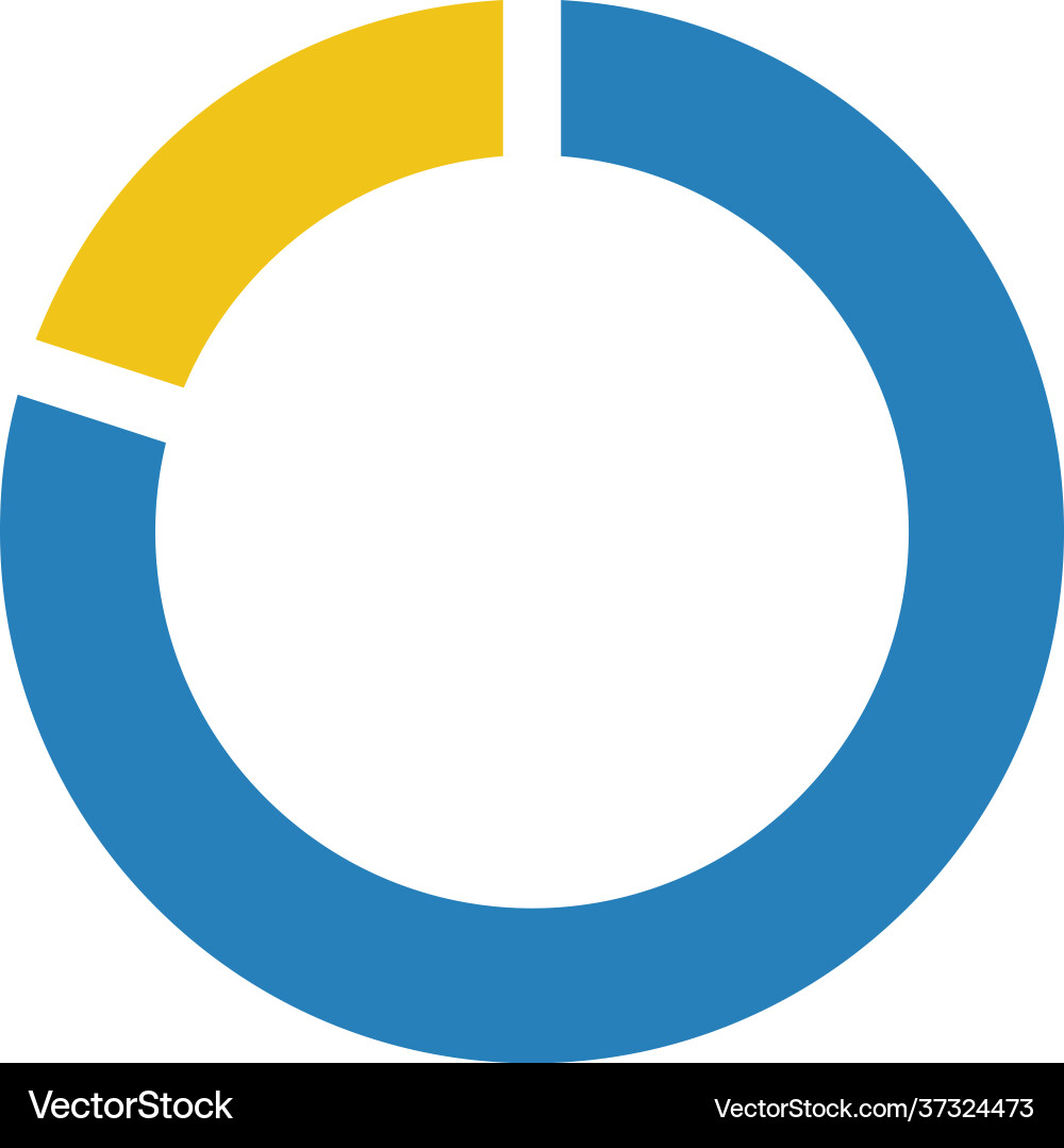 Pie chart icon graph diagram symbol for big data vector image
