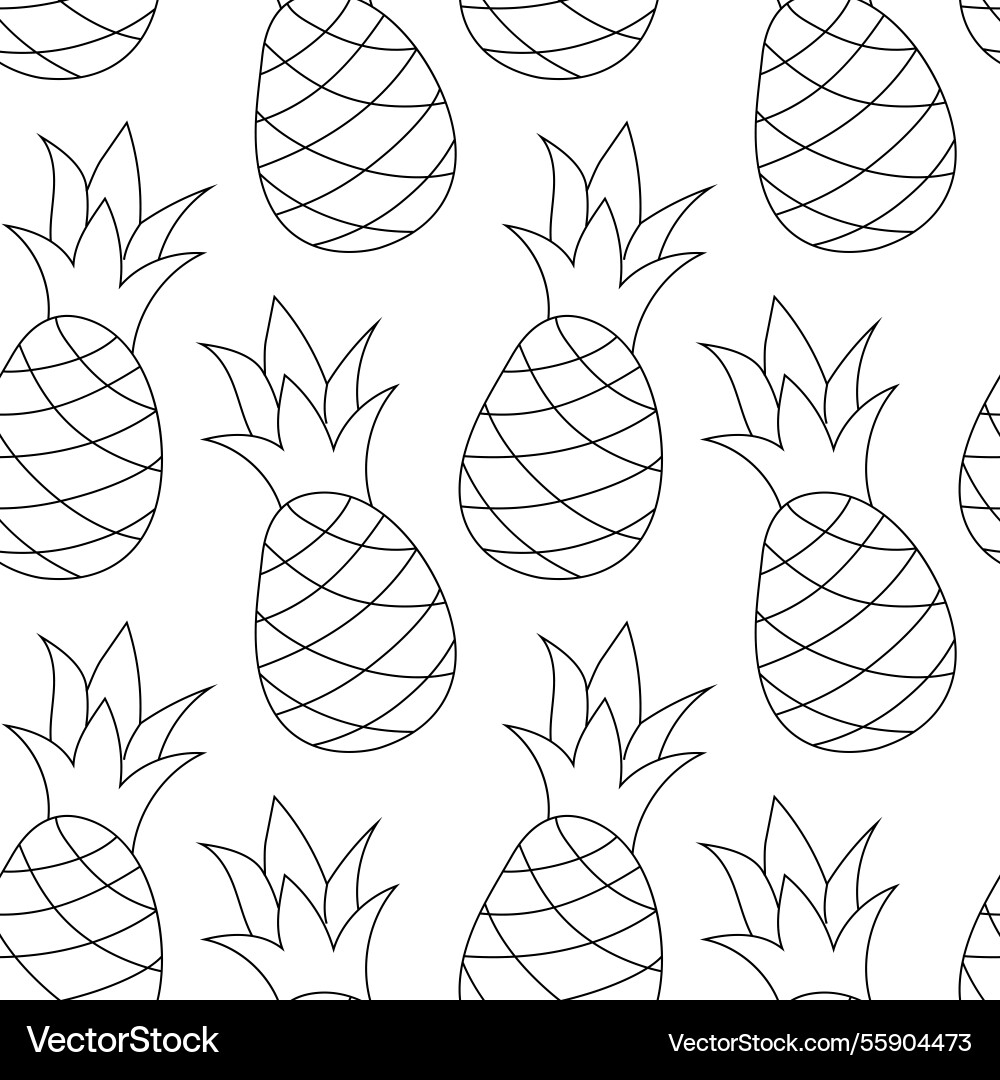 Pineapple pattern design featuring repeated Pineapple pattern design featuring repeated Vector Image