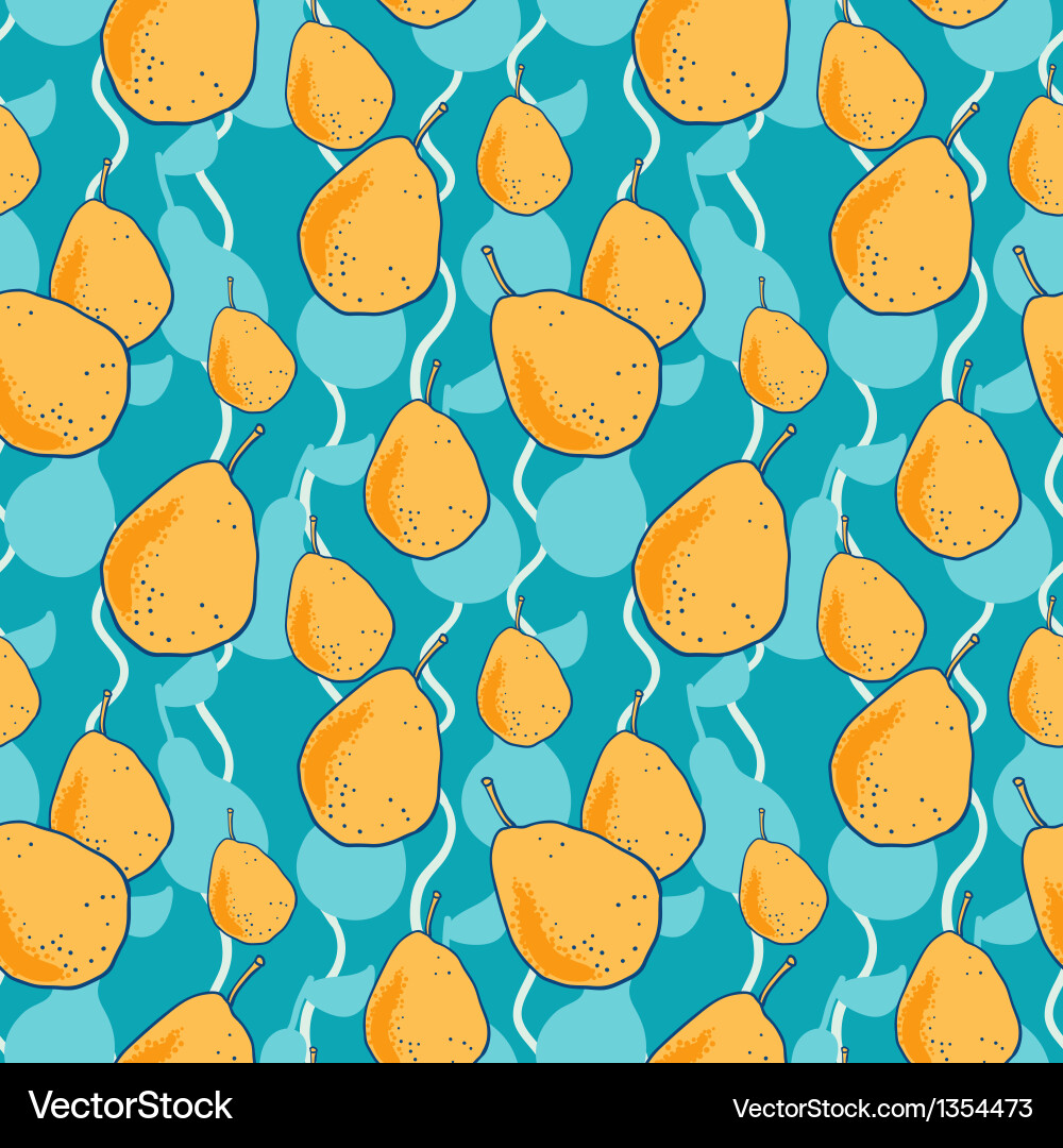 Seamless pattern with pears vector image
