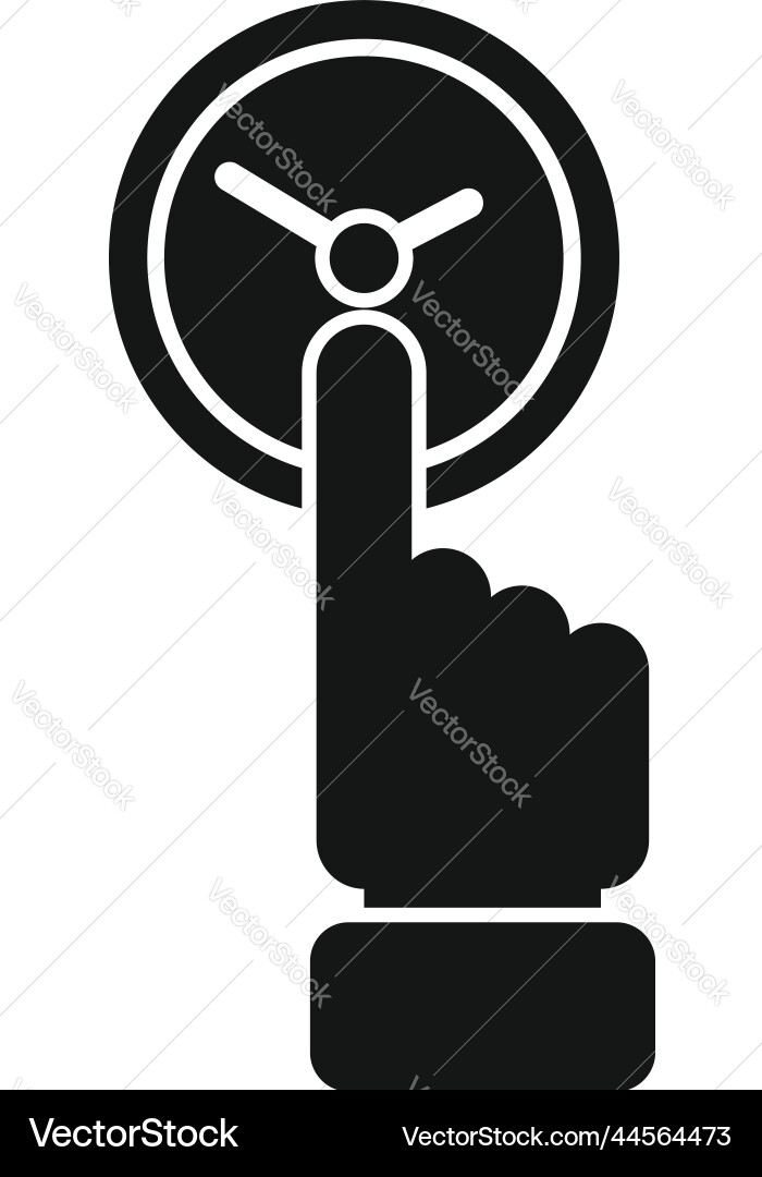 Touch time control icon simple work task Touch time control icon simple work task vector image