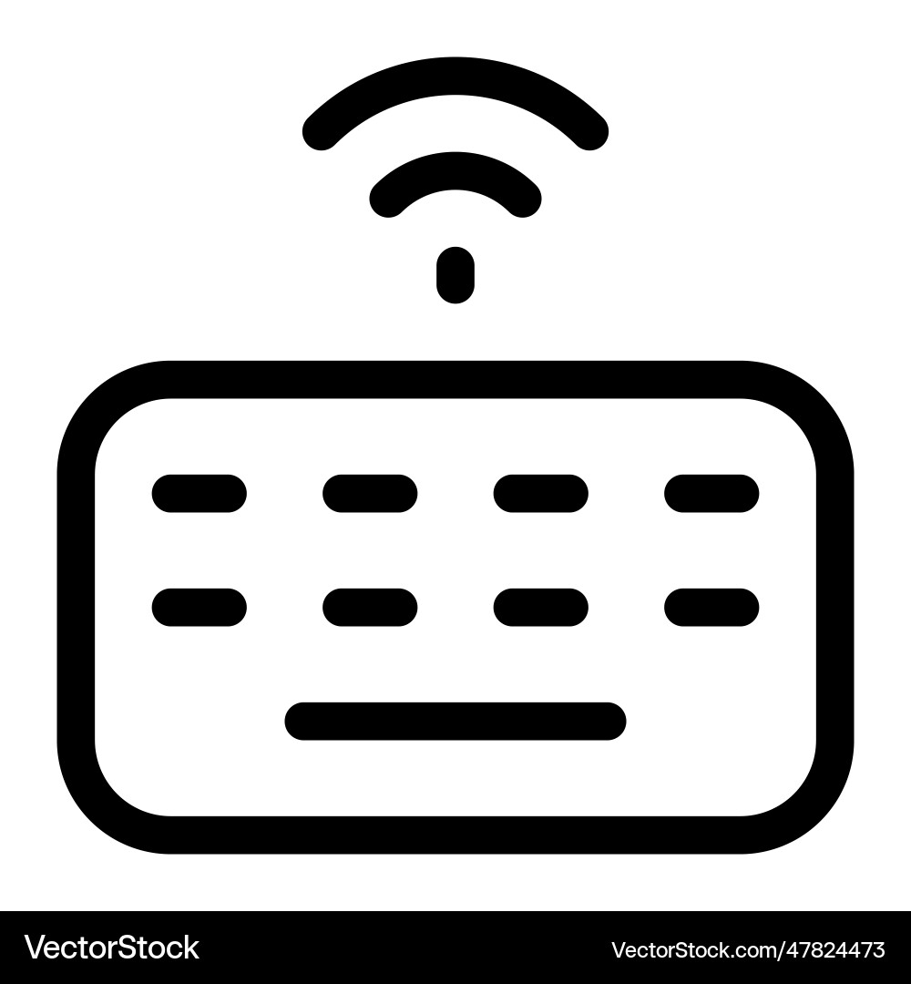 Wireless keyboard an input device Vector Image