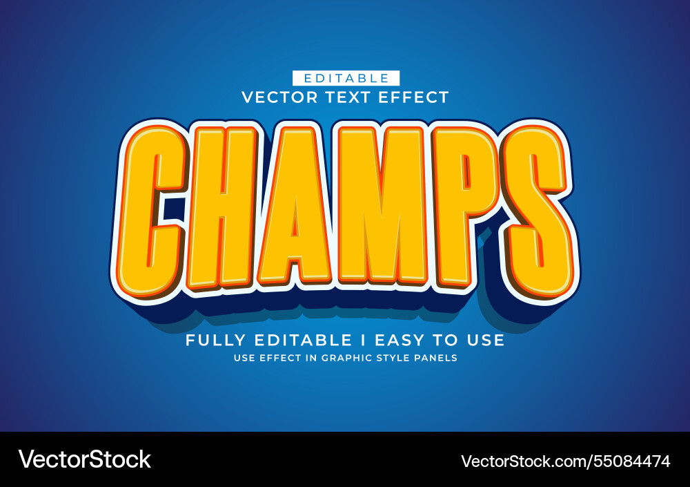 3d editable text effect typography style template 3d editable text effect typography style template vector image