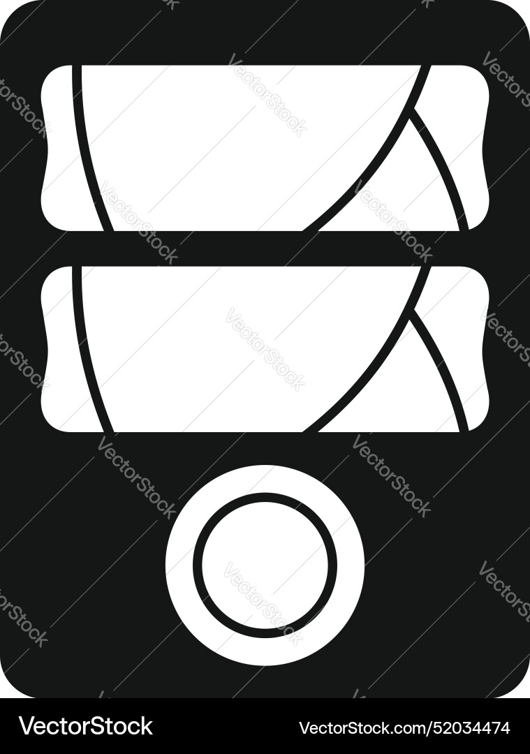 Black symbol of computer system unit with two Black symbol of computer system unit with two vector image