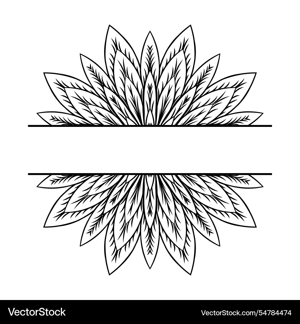 Circular pattern element in the form of a mandala vector image