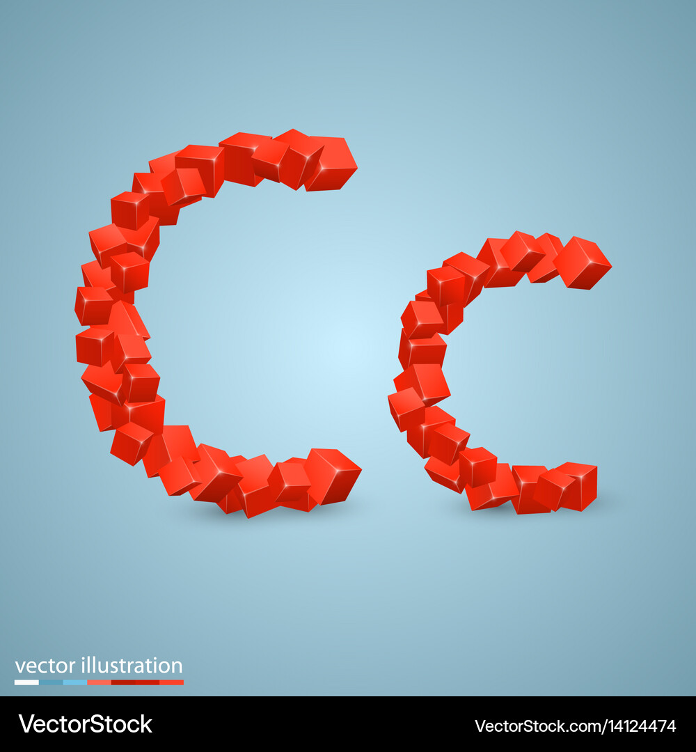 Cubes as a symbol font c Vector Image