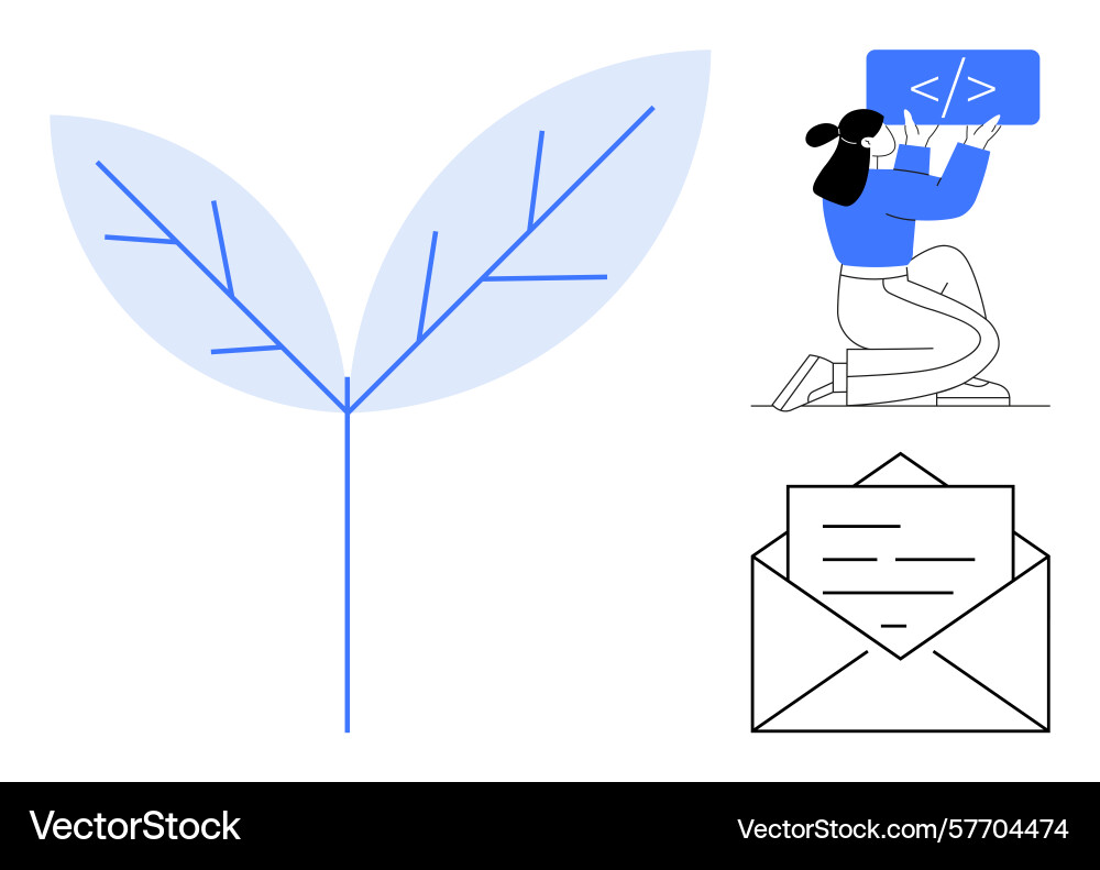 Developer coding solutions eco-friendly Vector Image