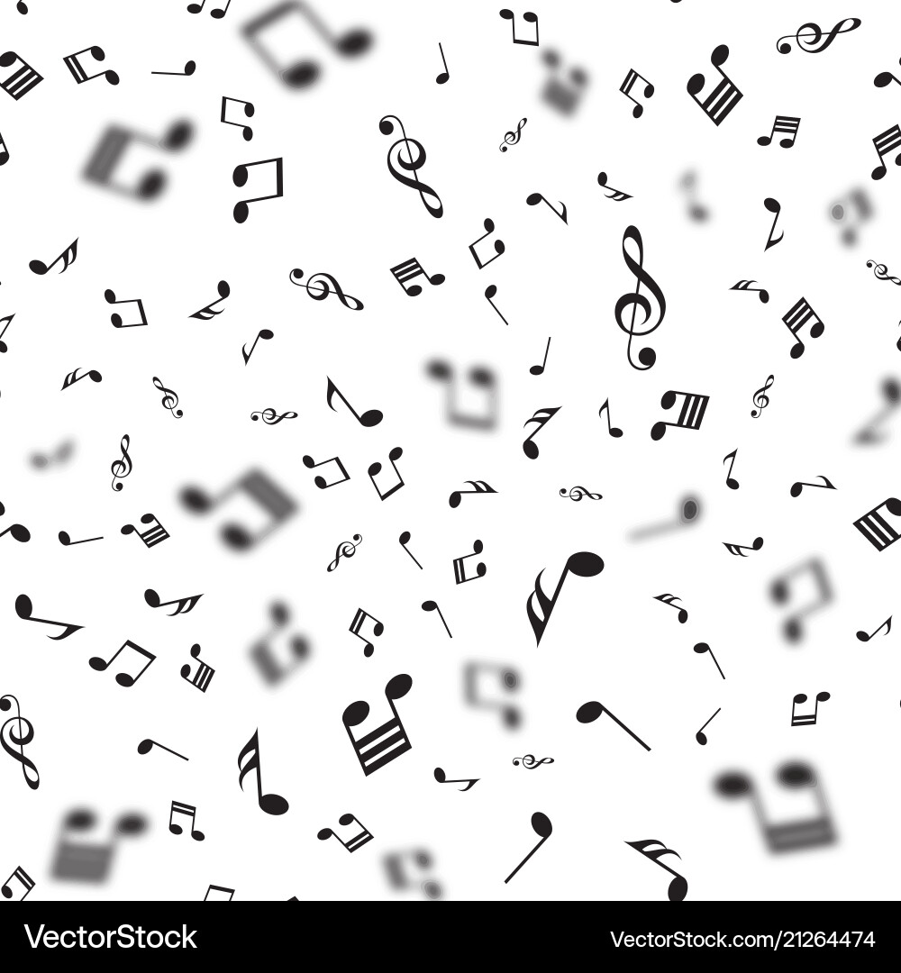 Falling Music Notes Pattern Vector Image