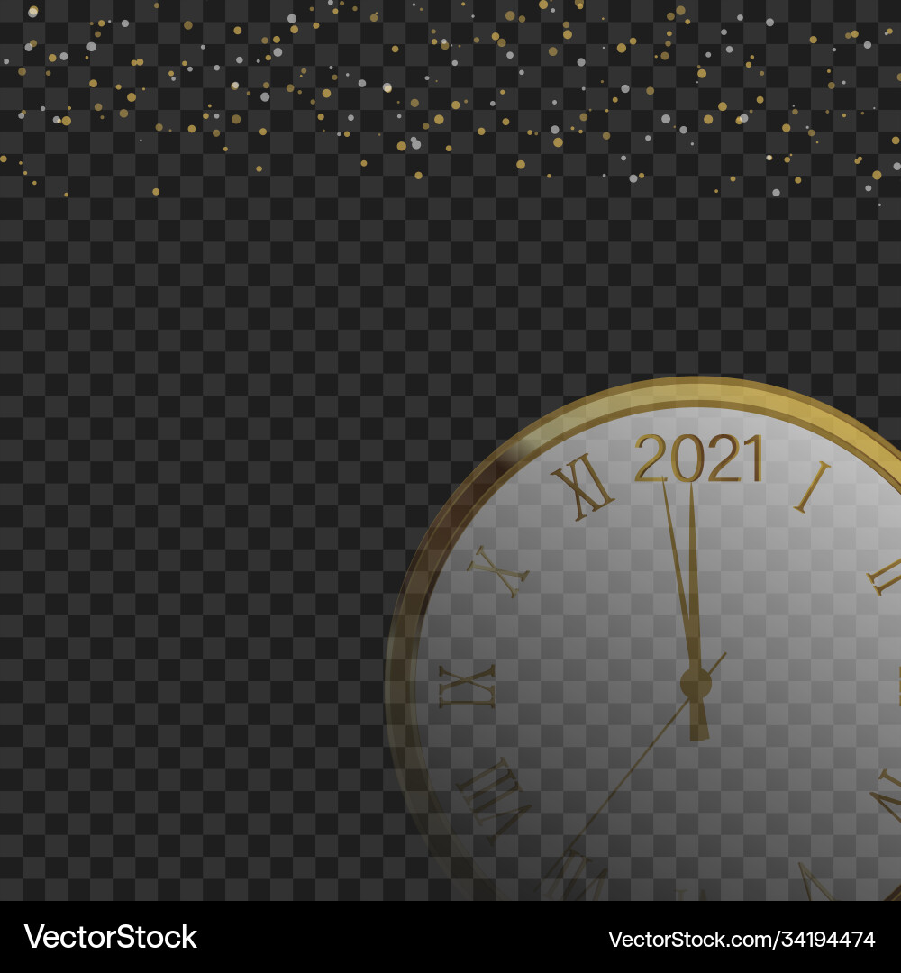 Golden shiny watch with numeral and countdown Golden shiny watch with numeral and countdown vector image