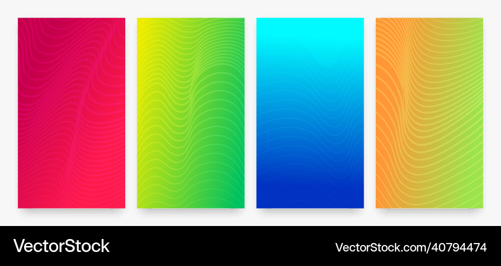 Modern colorful gradient background with wave Vector Image