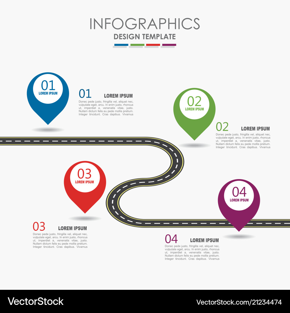 Modern Infographic Template - Data Visualization vector image