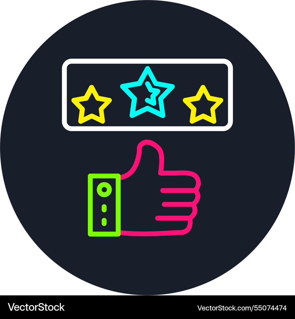 Rating line multi color icon Vector Image