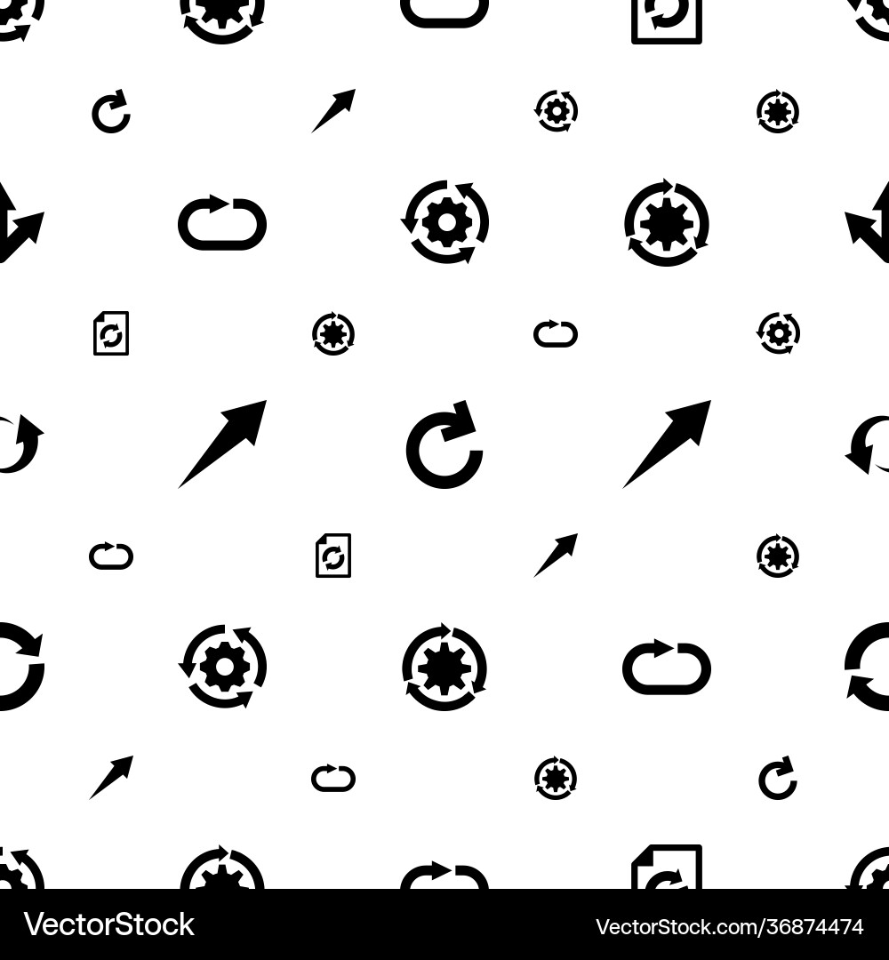 Reload icons pattern seamless white background vector image