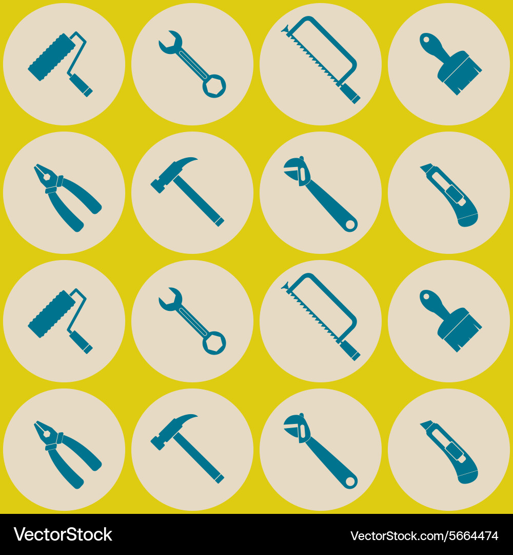 Seamless abstract background with handling tools vector image