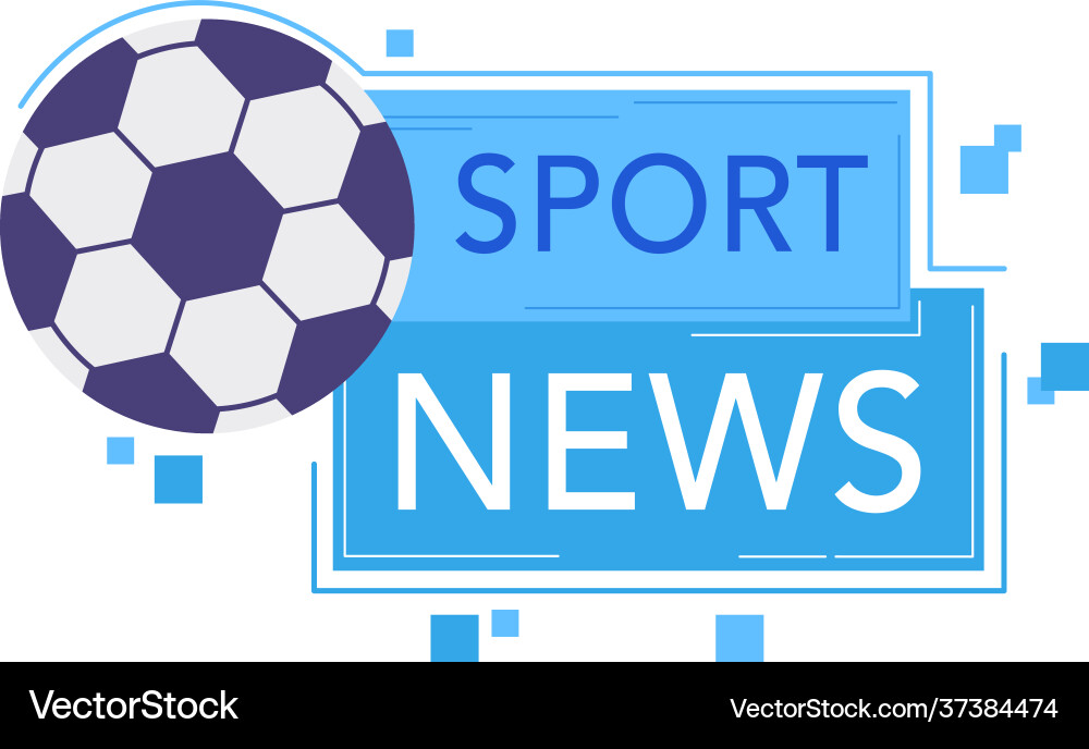 Sports news soccer concept background Sports news soccer concept background Vector Image