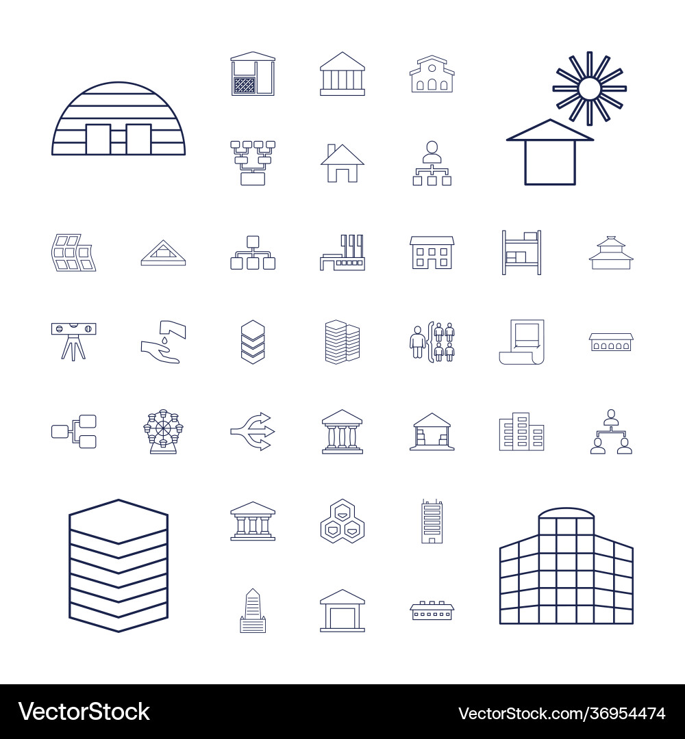 Structure icons vector image