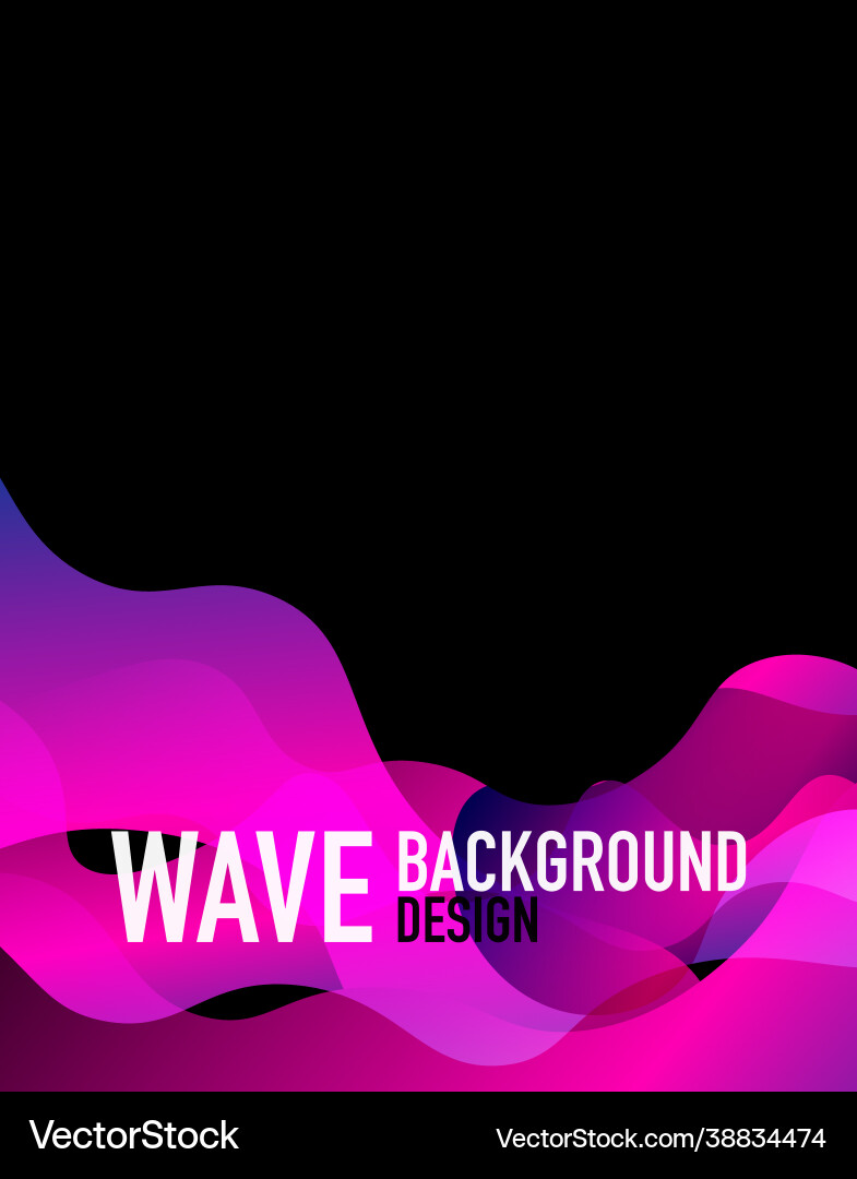 Vertical fluid gradient wave abstract background Vertical fluid gradient wave abstract background vector image