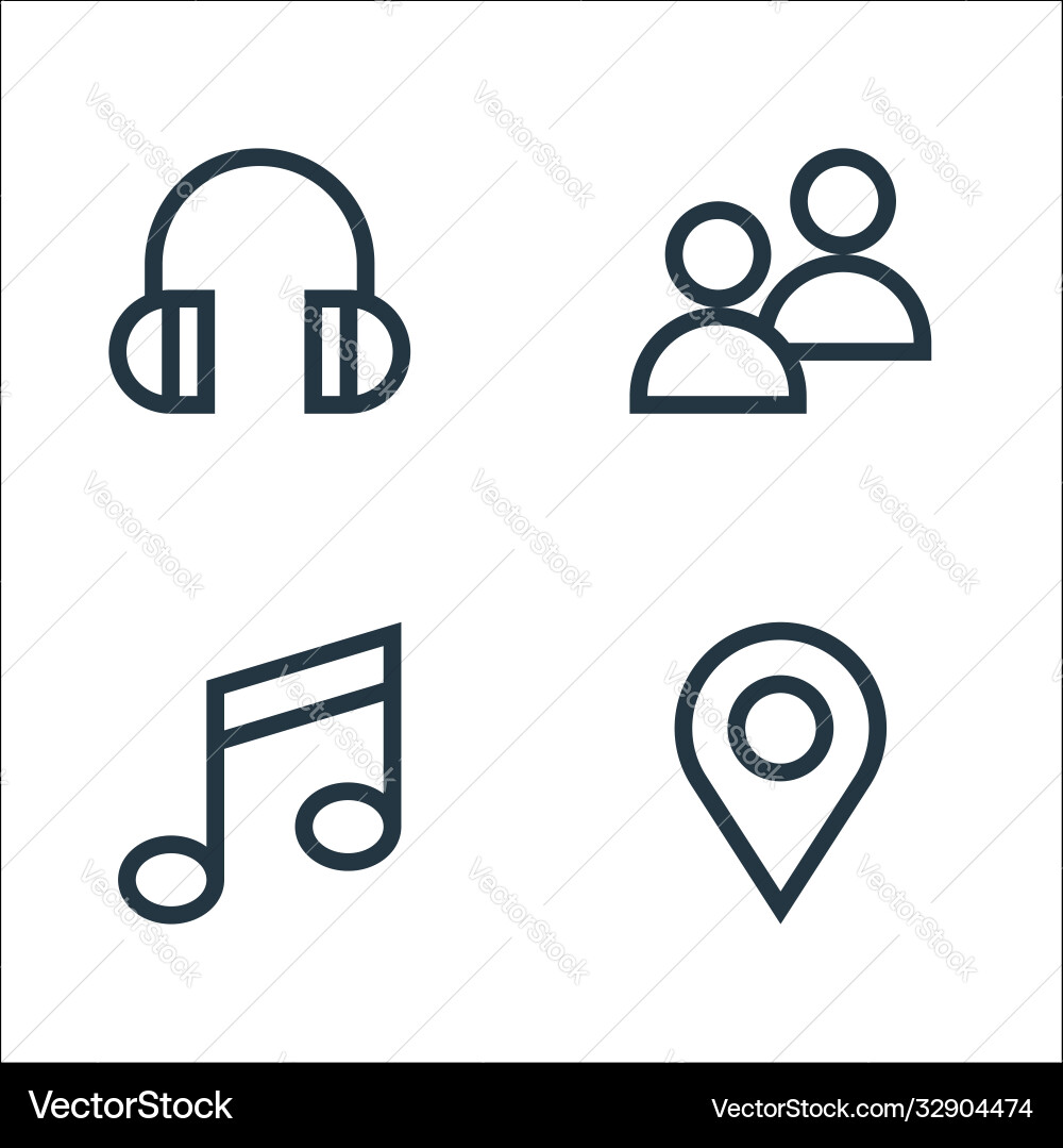 Web essentials line icons linear set quality Web essentials line icons linear set quality vector image