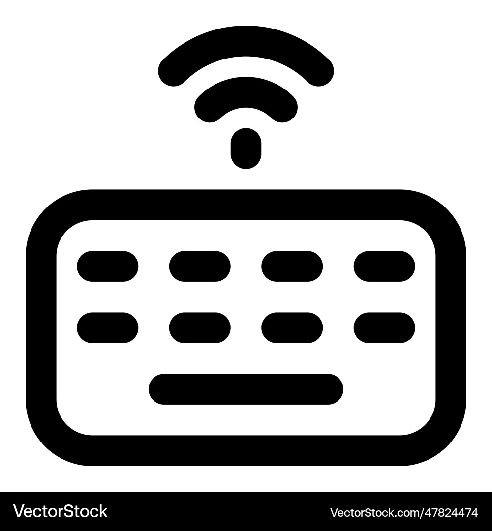 Wireless keyboard an input device vector image