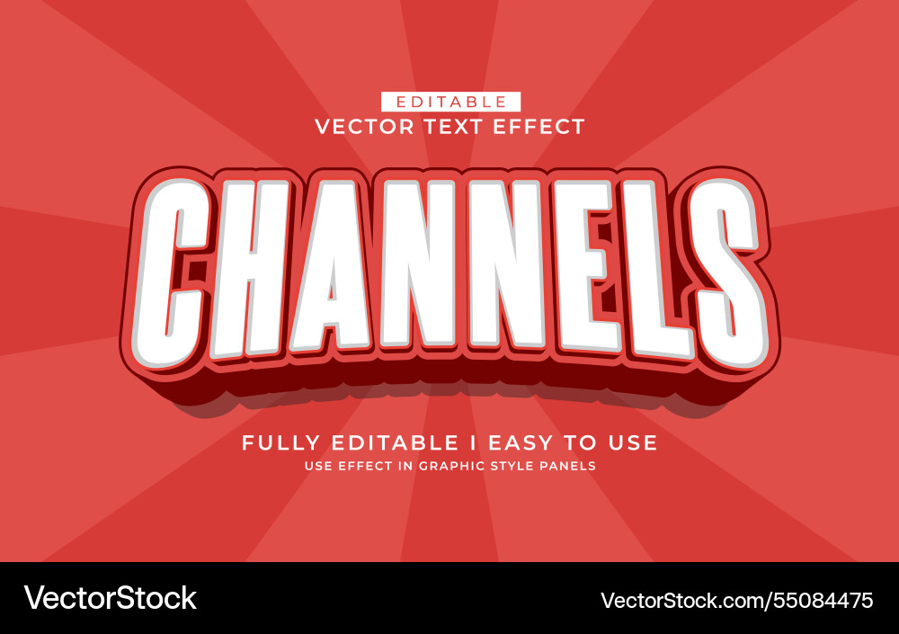 3d editable text effect typography style template 3d editable text effect typography style template vector image