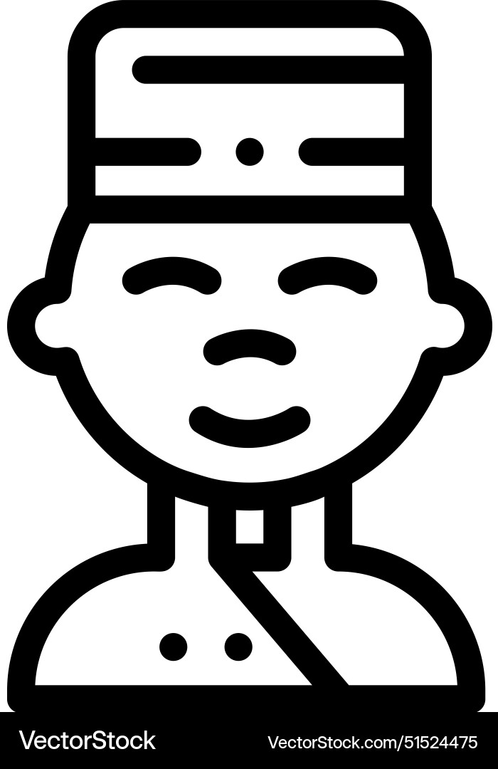 Bellboy icon thin linear style design isolated Bellboy icon thin linear style design isolated Vector Image